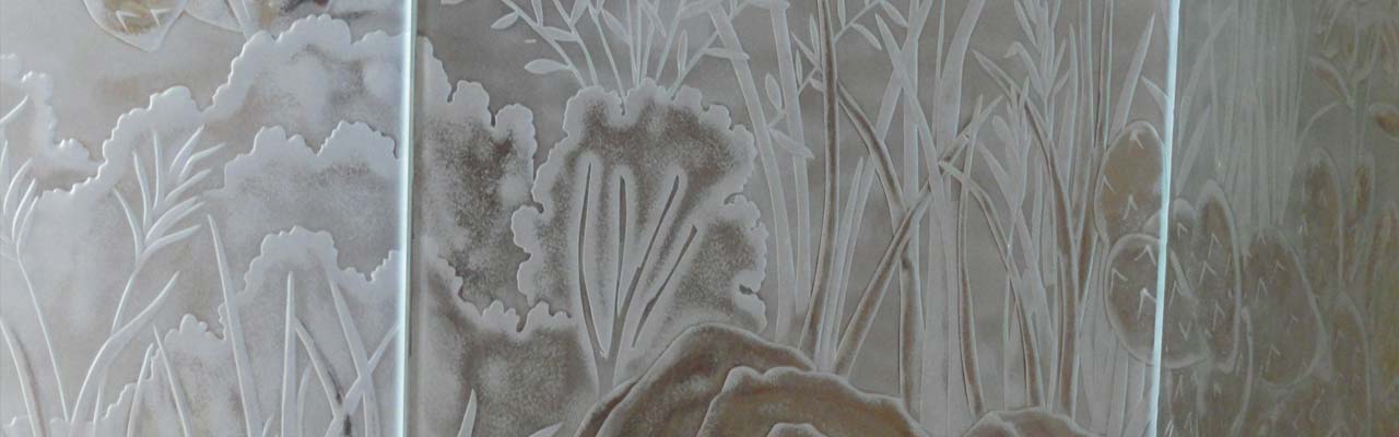 Sandblasted glass