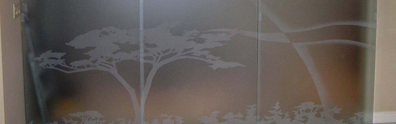 Sand blasted glass